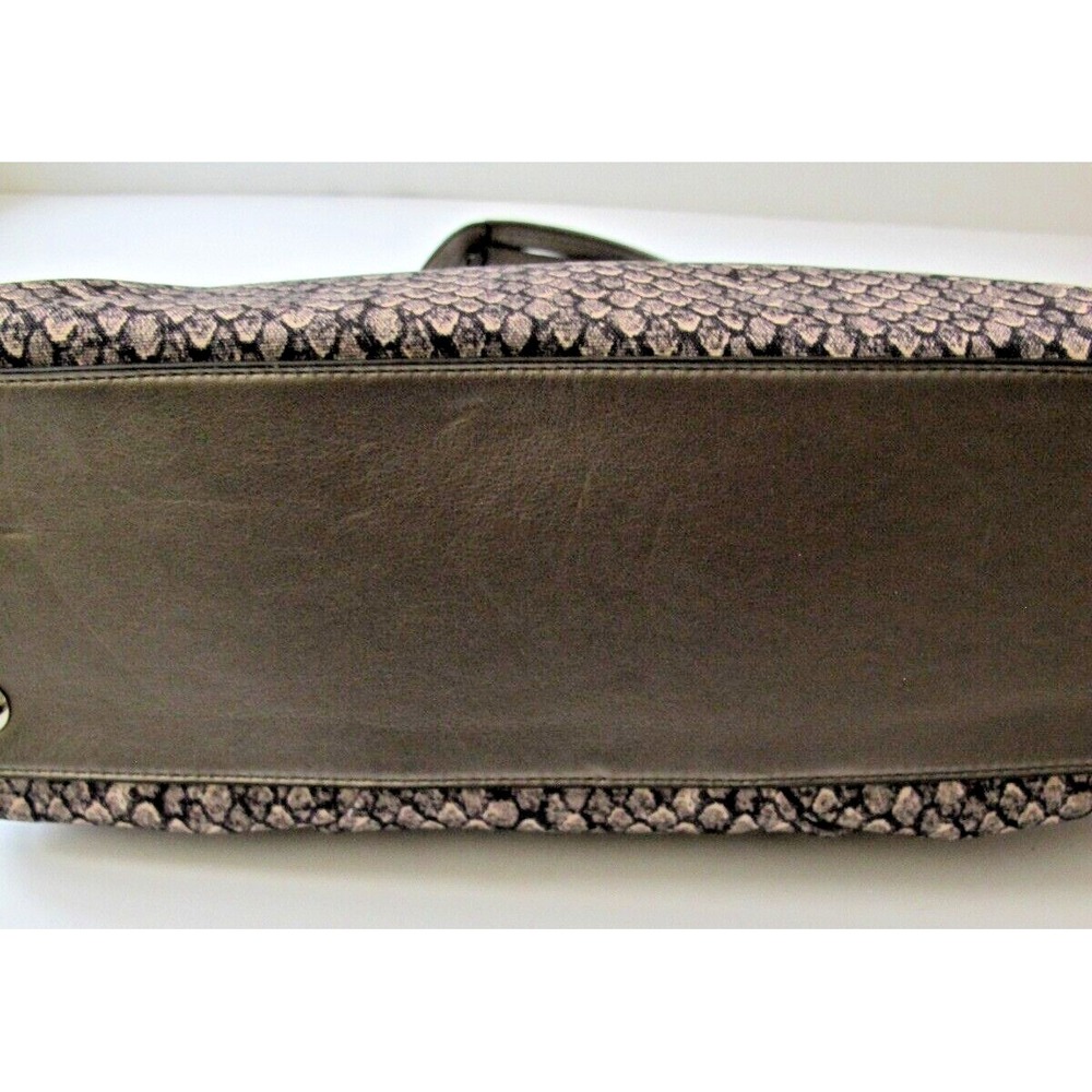 Coach Handbag Purse Taylor F26034 Satchel Pewter Gray Black Leather Tote - Picture 5 of 13